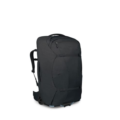 Osprey farpoint fairview hjulkuffert 65L sort forfra fra siden