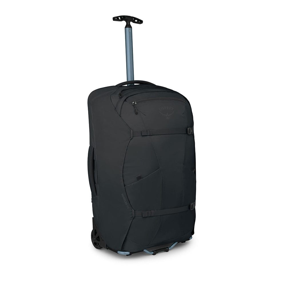 Osprey farpoint fairview hjulkuffert 65L sort forfra fra siden