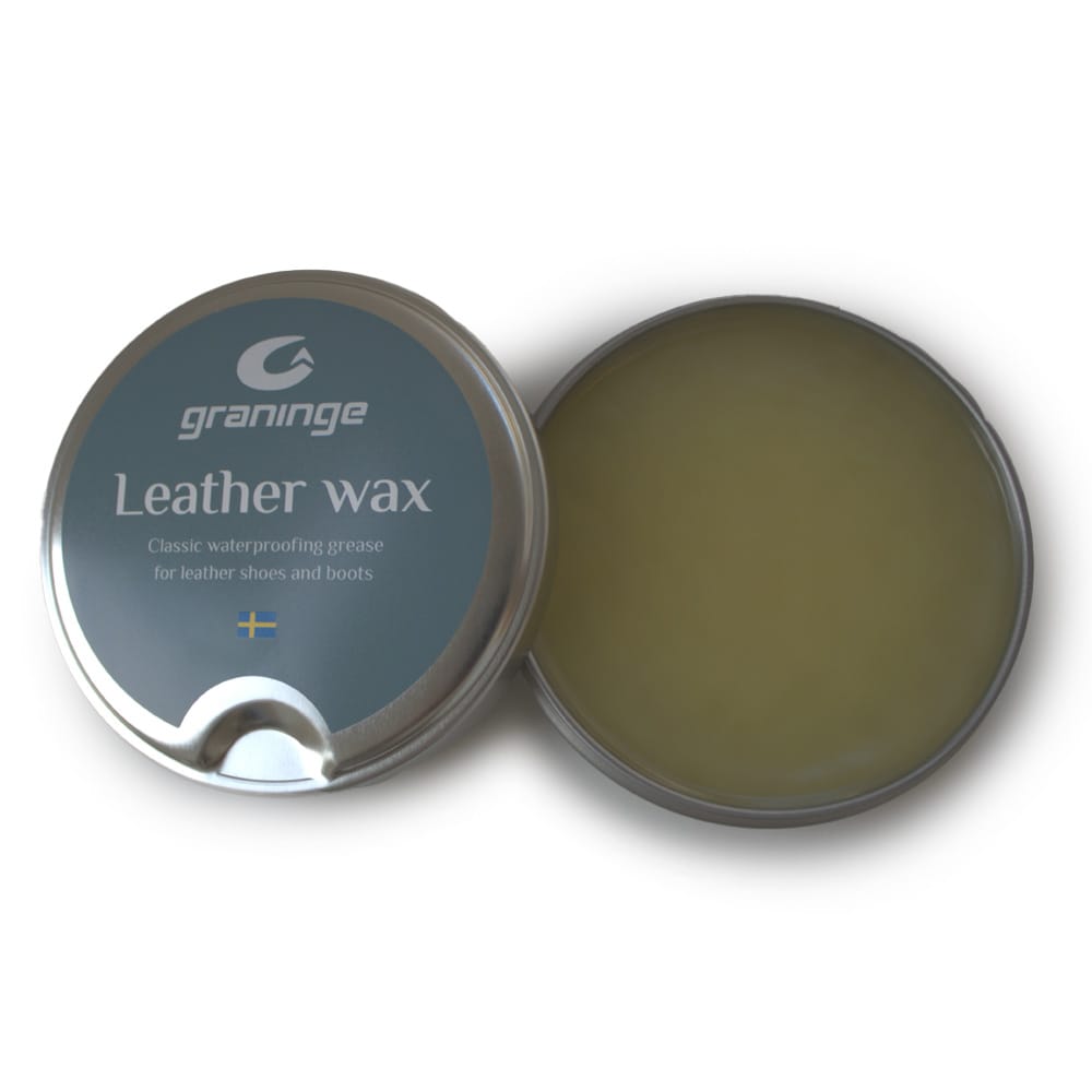 en dåse med Graninge Leather wax lædervoks til sko