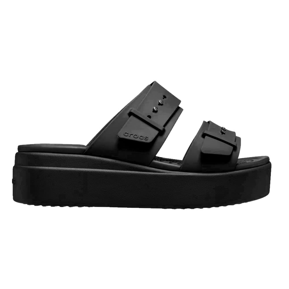 Crocs Brooklyn Buckle Low platåsandaler (unisex) med komfortabel sål i farven sort