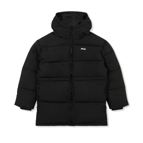 Fila Alba relaxed mid hooded puffer vinterjakke (dame) i sort