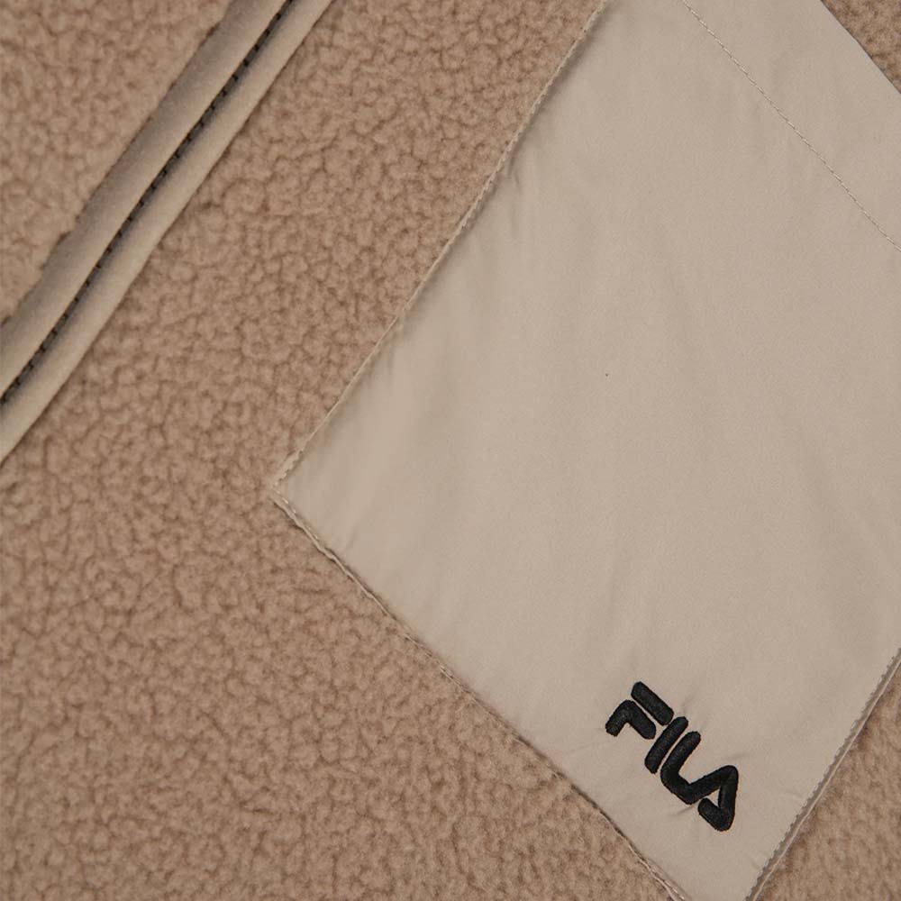 detaljer på Fila Valagrana regular teddy fleecejacke (herre)