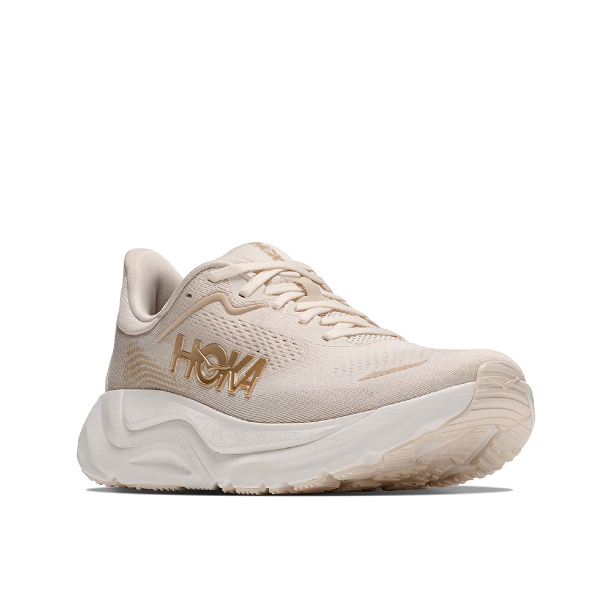 Hoka Arahi 9 løbesko (dame) i alabaster / oat milk