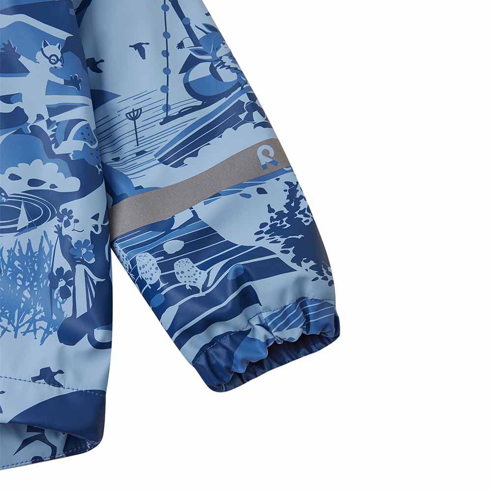 Reima Koski Regnjakke til børn i farven denim blue (mønstret)