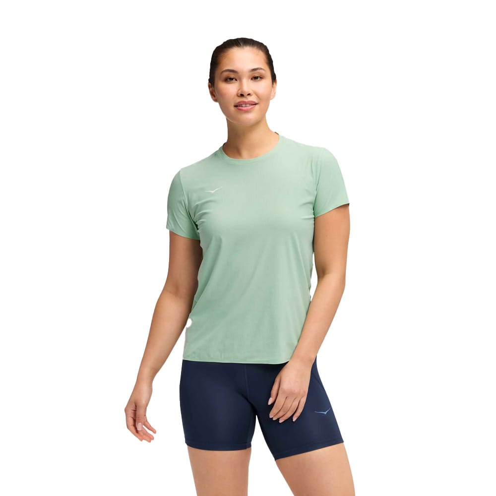 Hoka Airolite Short Sleeve 2.0 trænings-T-shirt (dame) i farven jadeite