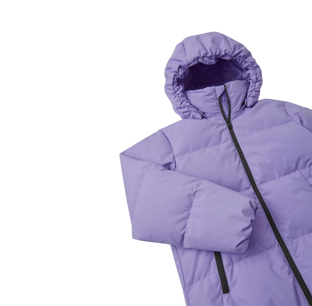 En Down jacket, Paimio liggende med ærmet foldet