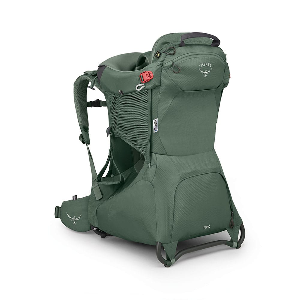 en grøn Osprey Poco 24L børnebærestol (unisex)