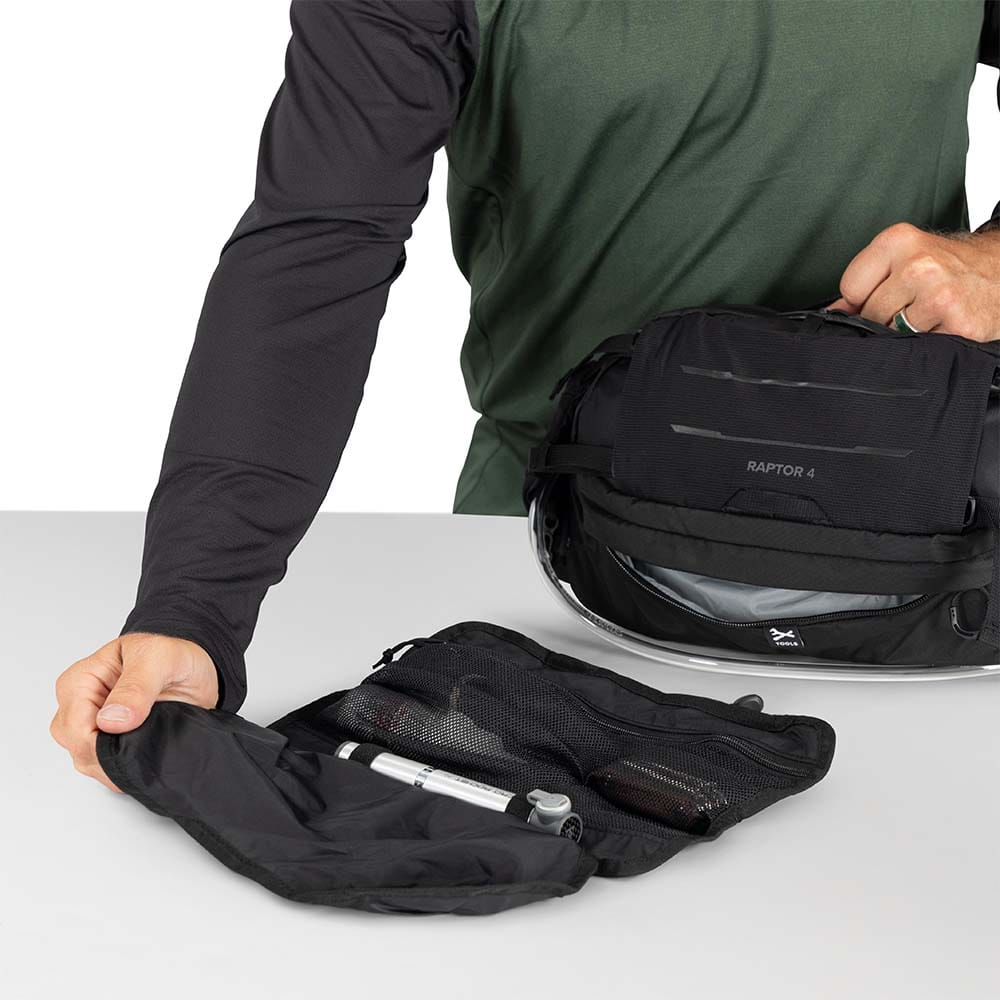 aftagelig lomme på Osprey Raptor 4L cykeltaske (herre)