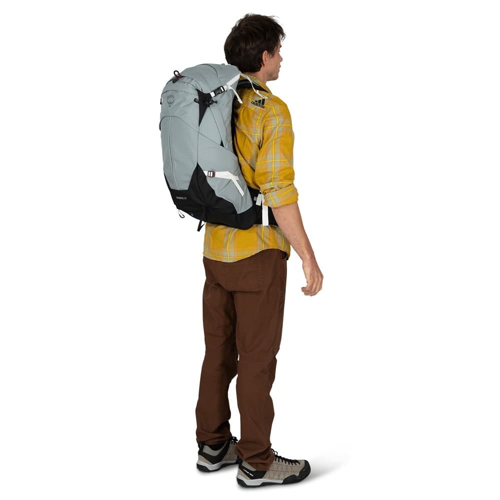 Bagside af Osprey Stratos 24L dagtursrygsæk (herre) - på en model