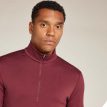 behagelig lynlås på Icebreaker 260 Tech LS Half Zip uldundertrøje (herre)