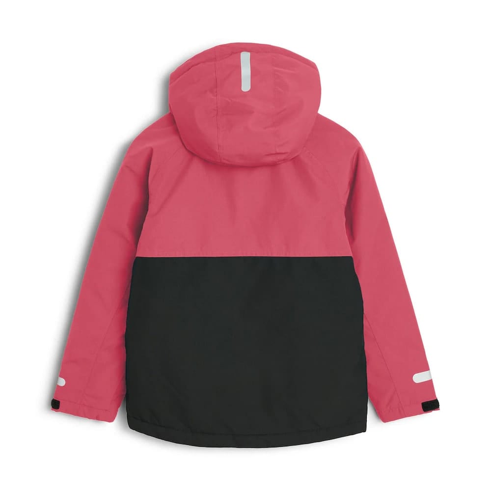 Bagsiden af Tretorn Aktiv Cold Weather Jacket vinterjakke lyserød og sort