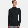 forside af Under Armour UA Coldgear Authentics Mockneck træningstrøje (dame) på en model