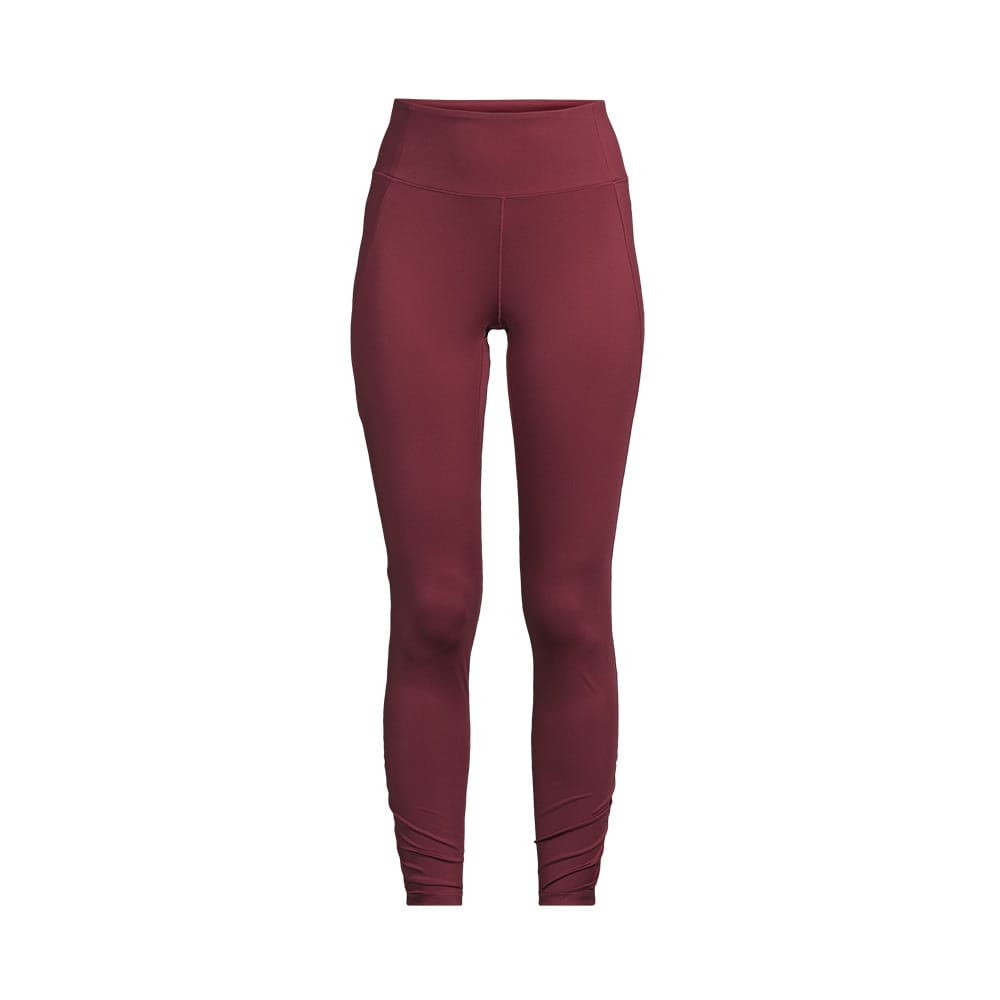 Casall Crease High Waist Tights trænings-tights (dame) i en vinrød farve