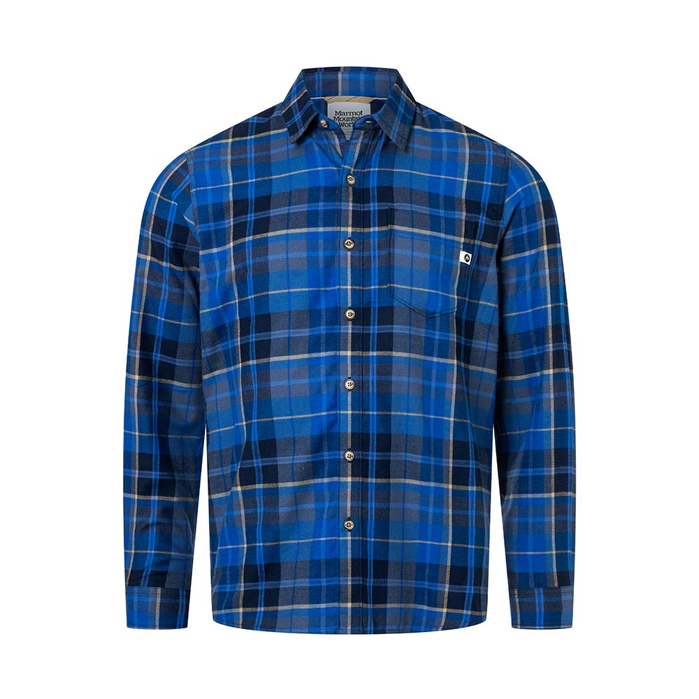 Blå flanelskjorte fra Marmot Anderson Lightweight.