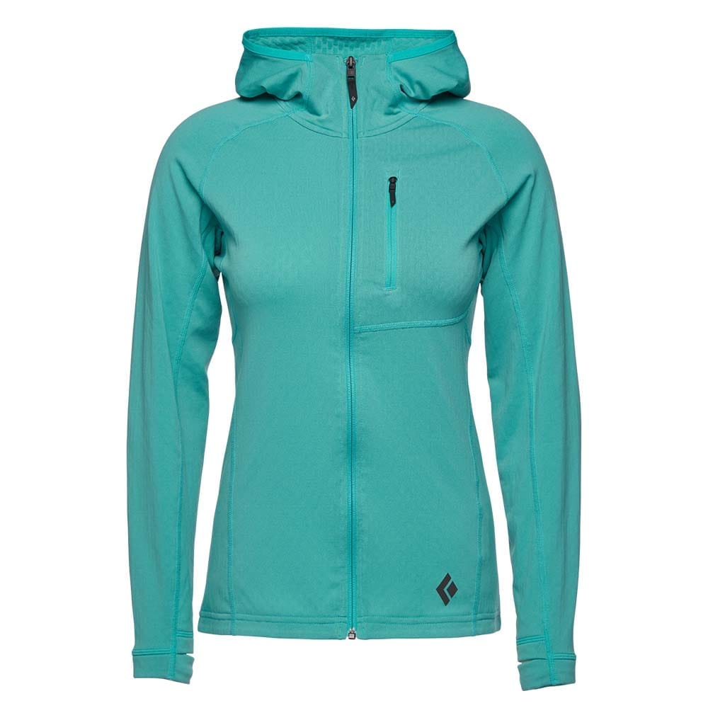 Fleecetrøje i turkis fra Coefficient Fleece Hoody Black Diamond.