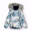 Molo Polaris Fur vinterjakke til børn i farven Polar Bear Joy