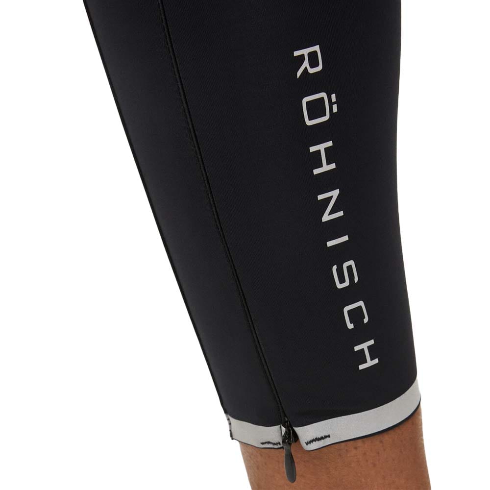 Nærbillede af logo og ben på Röhnisch Shape Skyla Tights (dame)