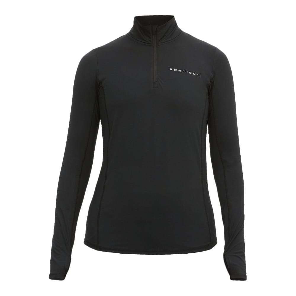 Röhnisch Light Thermo Half Zip langærmet termotrøje (dame) i farven black