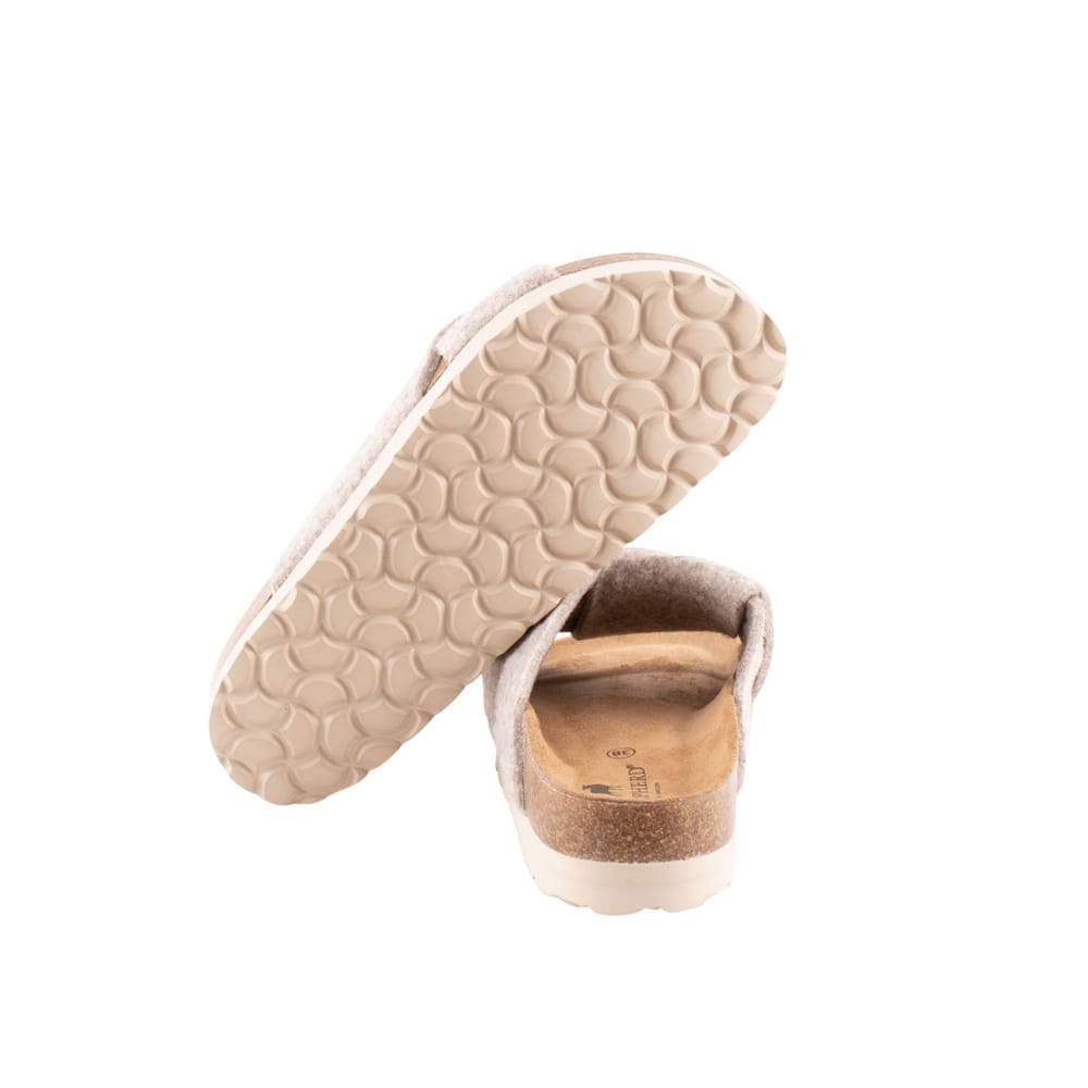 Shepherd Freja sandal (dame) set nedefra og bagfra med hælen.