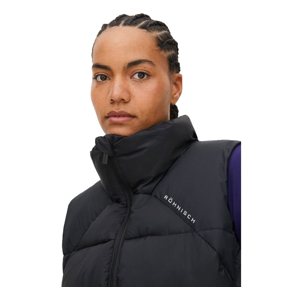 Nærbillede af kraven på Saint Puffer Vest, Black