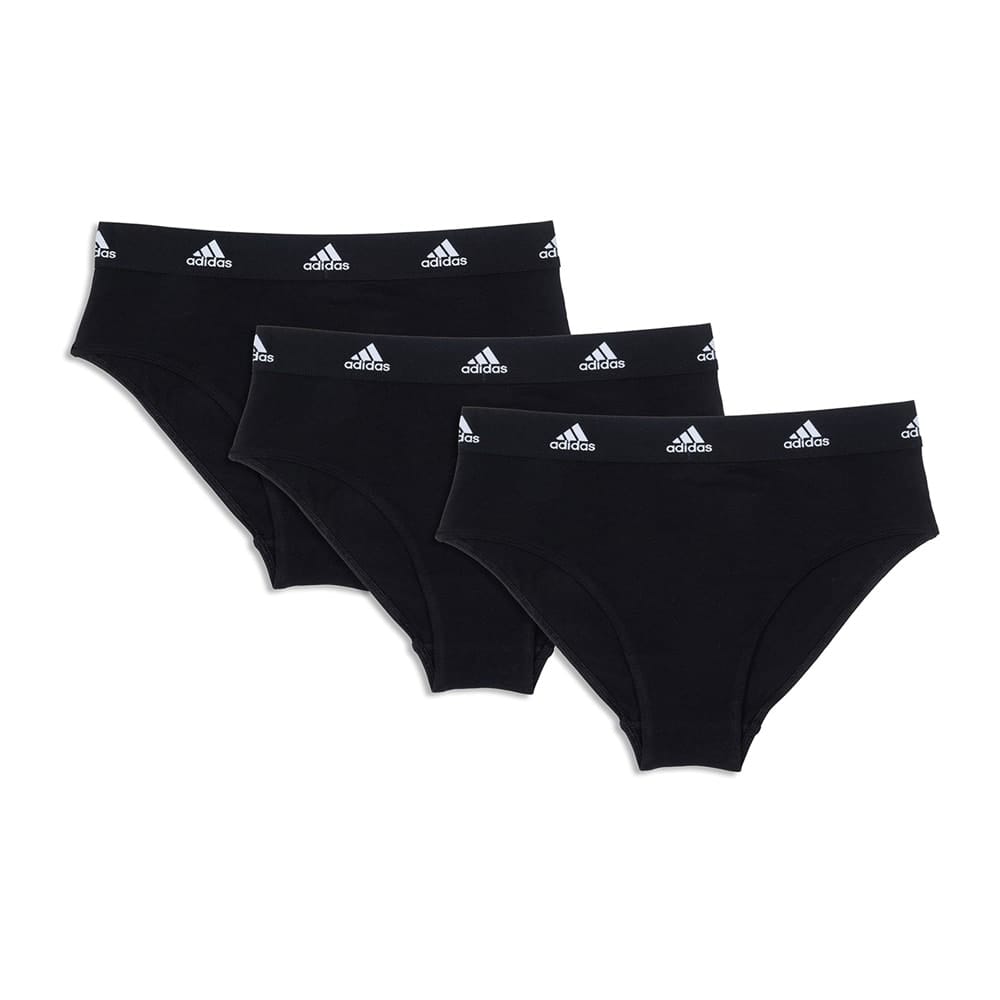En 3-pak med hurtigttørrende, behagelige Adidas Bikinitrusser 3-pak (dame)