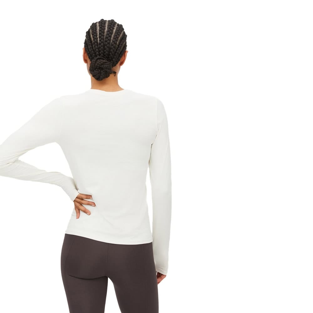 Röhnisch Jacquard Long Sleeve, Tofu med ryggen mod kameraet