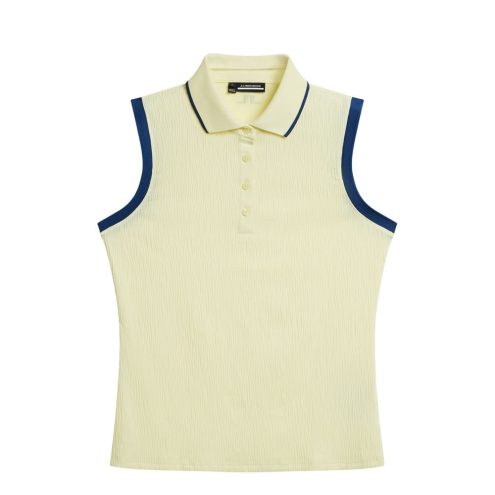 J.Lindeberg Lila Sleeveless Top piquévest (dame) i farven wax yellow
