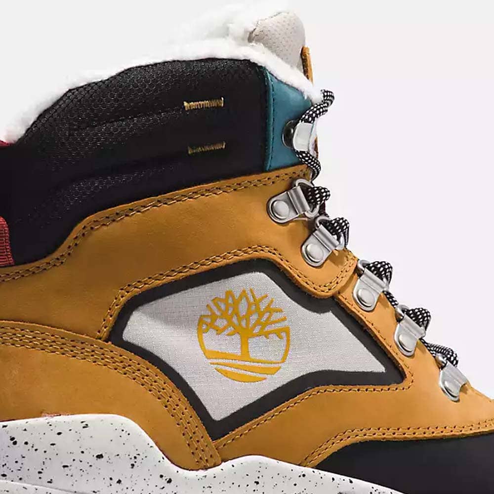 Nærbillede af detaljer på Timberland Moriah Range Hiker WP vinterstøvler (dame)