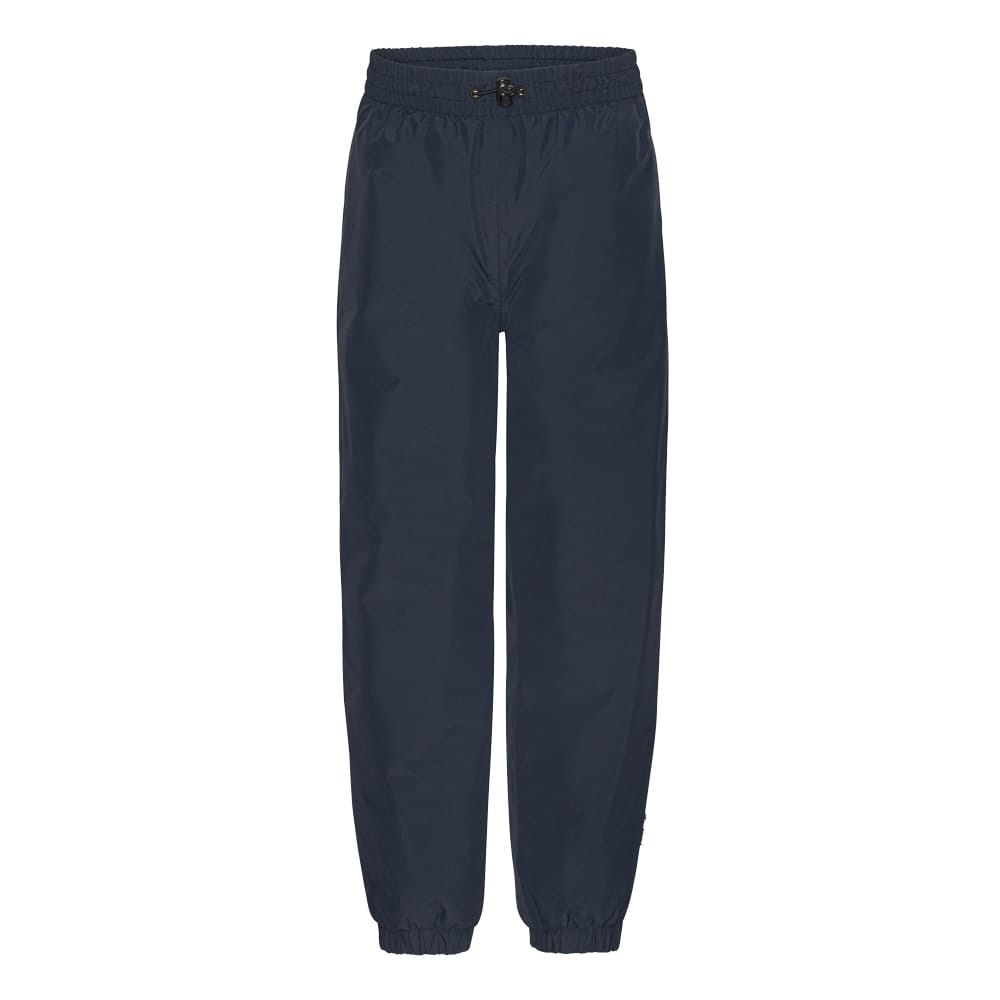 Et par praktiske og varmforede Molo Wild regnbukser (børn/junior) i farven night navy - forfra