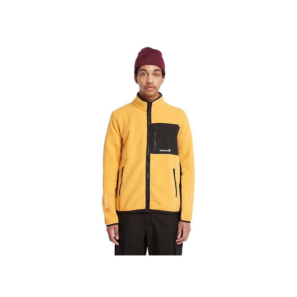 En model iført en behagelig og flot Timberland Outdoor archive fleecejakke (herre)