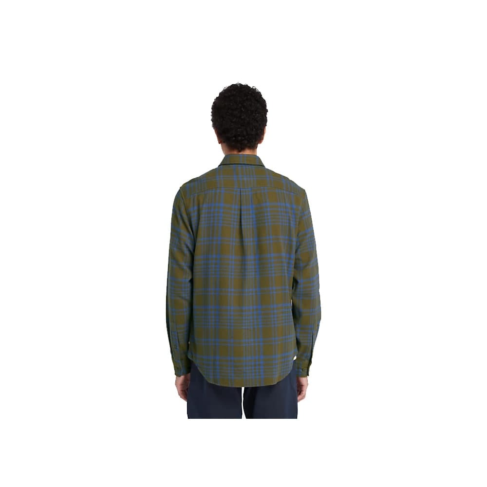 Bagside af Timberland Heavy flannel check skjorte (herre) på en model