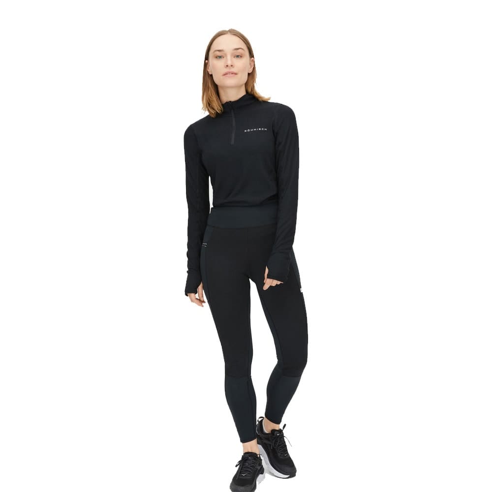 Röhnisch Insulate Wind Shield Tights løbetights (dame) set forfra på en model