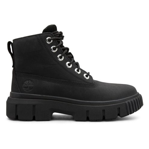 Yderside af Timberland Greyfield lædestøvler (dame) i farven black