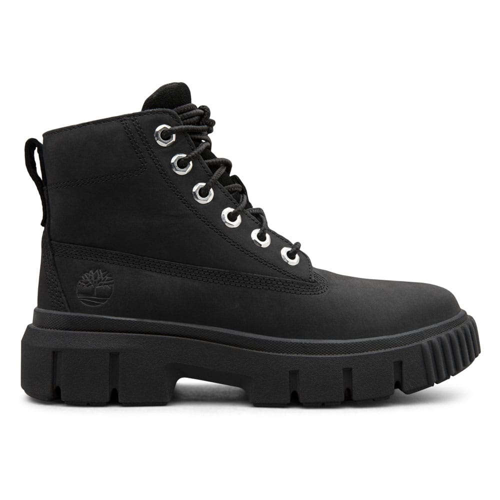 Yderside af Timberland Greyfield lædestøvler (dame) i farven black