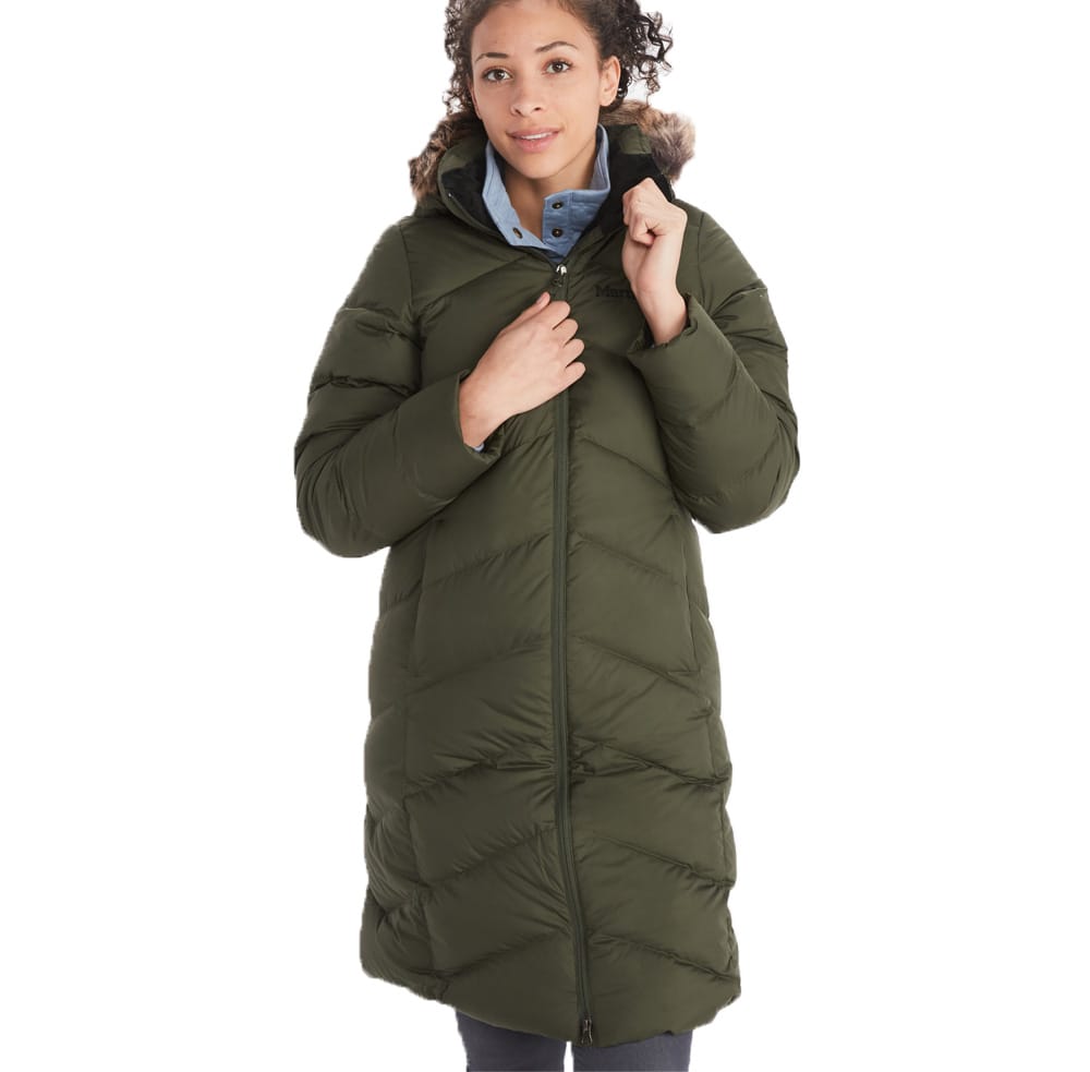 Forside af Marmot Montreaux Coat dunfrakke (dame) på model