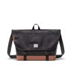 Herschel Cove Messenger skuldertaske 22,5 L (unisex) i sort og brun