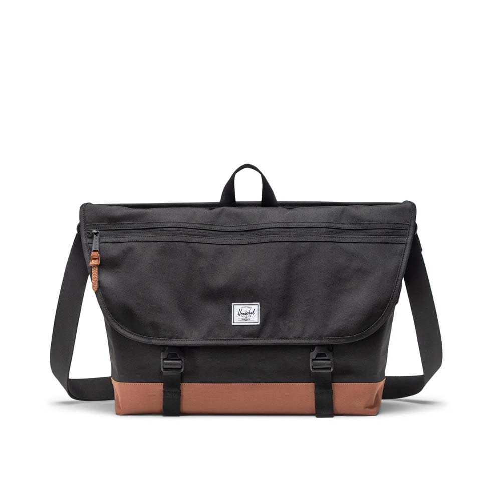 Herschel Cove Messenger skuldertaske 22,5 L (unisex) i sort og brun