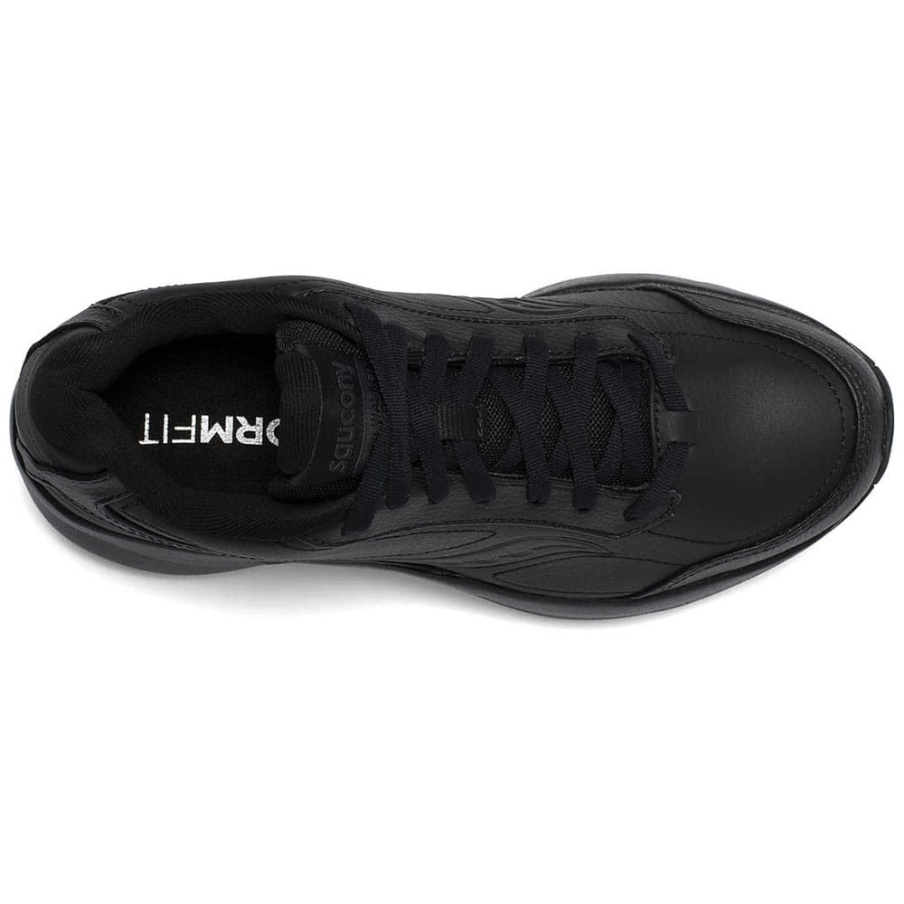 Overside af et par stødabsorberende, flotte Saucony Omni Walker 3 Wide- og original (dame)