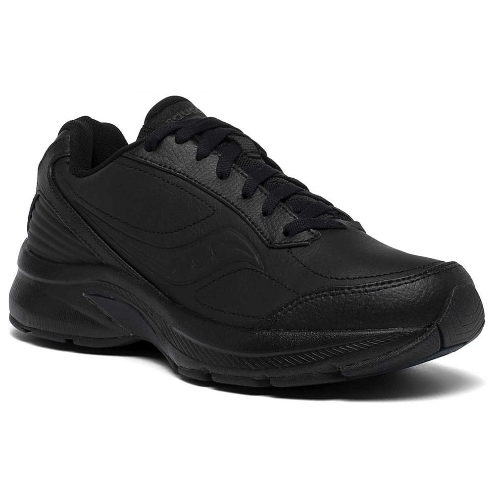 Et par stødabsorberende, flotte Saucony Omni Walker 3 Wide- og original (dame) skråt forfra