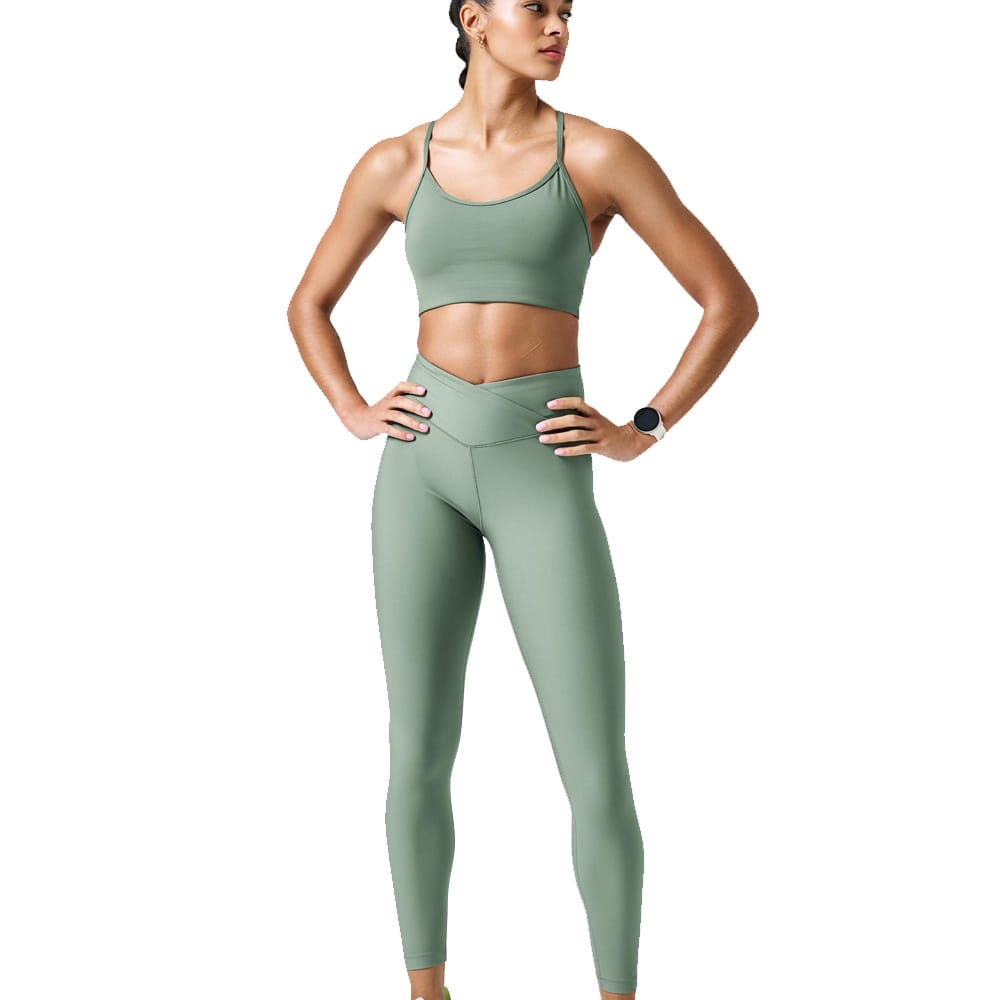 Casall Overlap High Waist Tights træningstights (dame) på en model