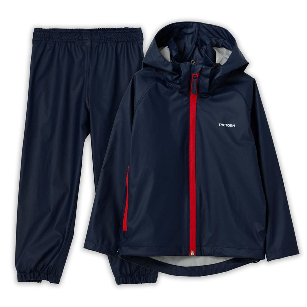 Et flot og behageligt Tretorn Kids Packable Rainset regnjakke og regnbukser