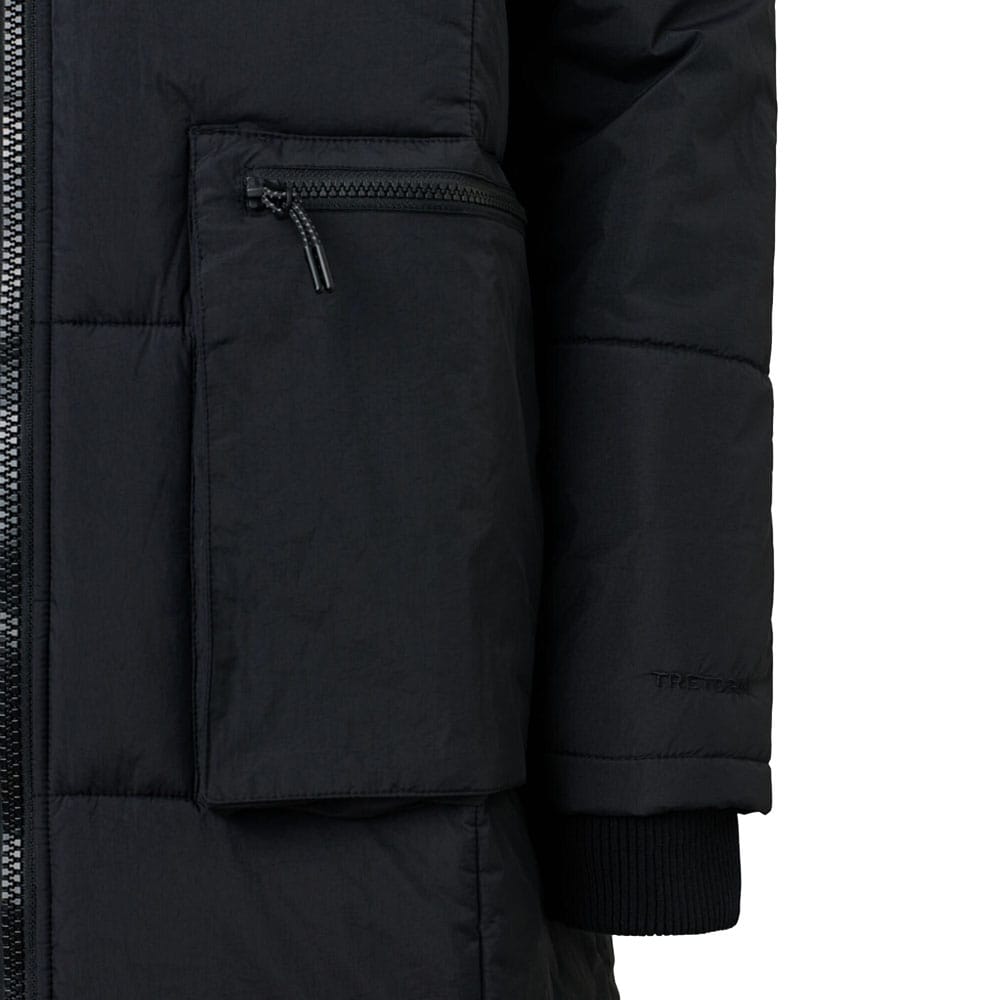 Nærbillede af Tretorn Padded Coat med rummelig lomme.