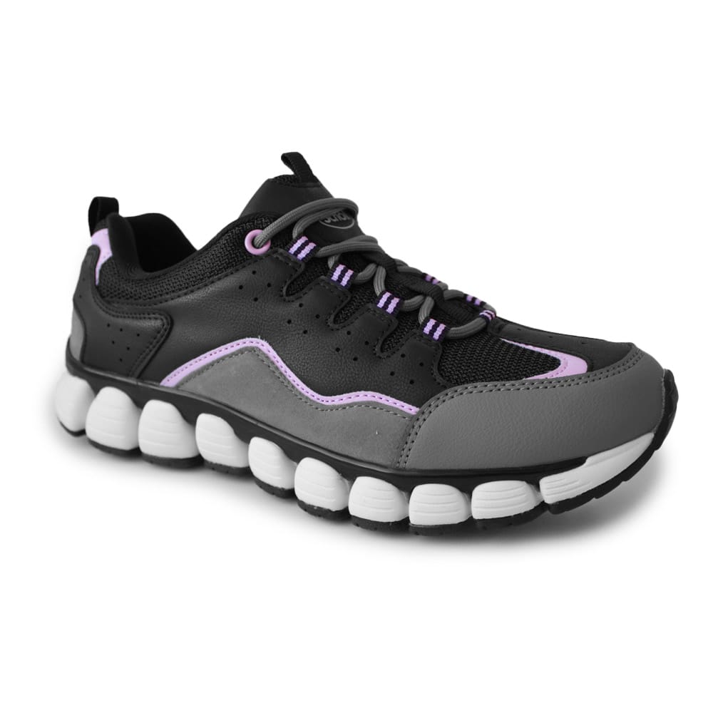 Scholl Galaxy Wave sneakers i sort og grå med pink detaljer
