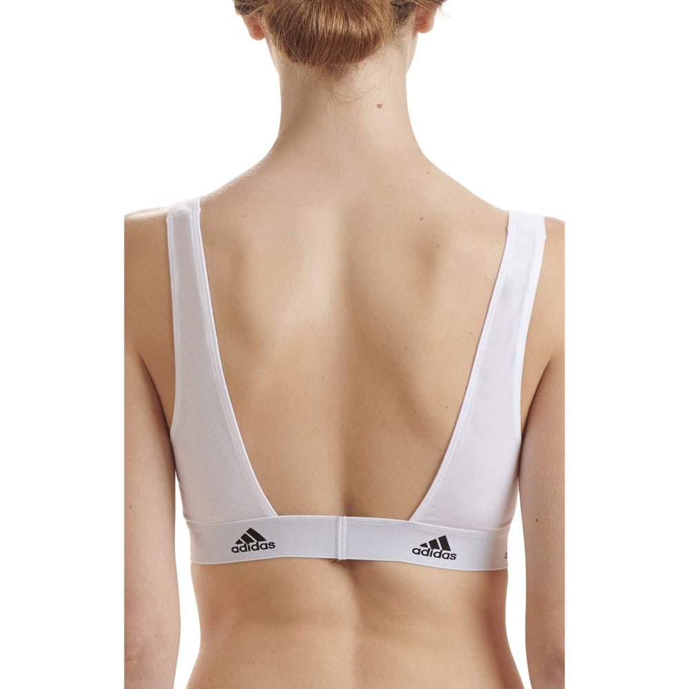 Bagsiden af Adidas Scoop Bralette BH i farven hvid
