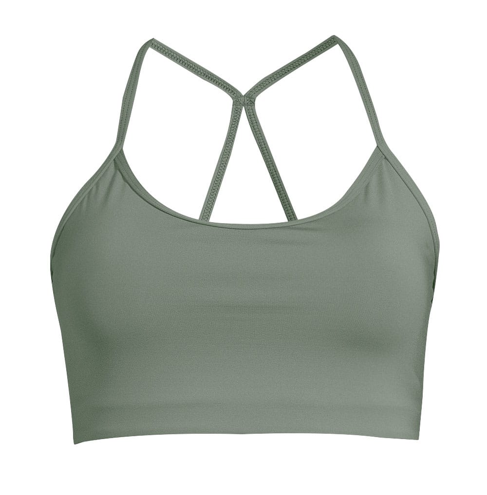 Casall Sleek Strappy Sports Bra sports-bh (dame) i farven dusty green