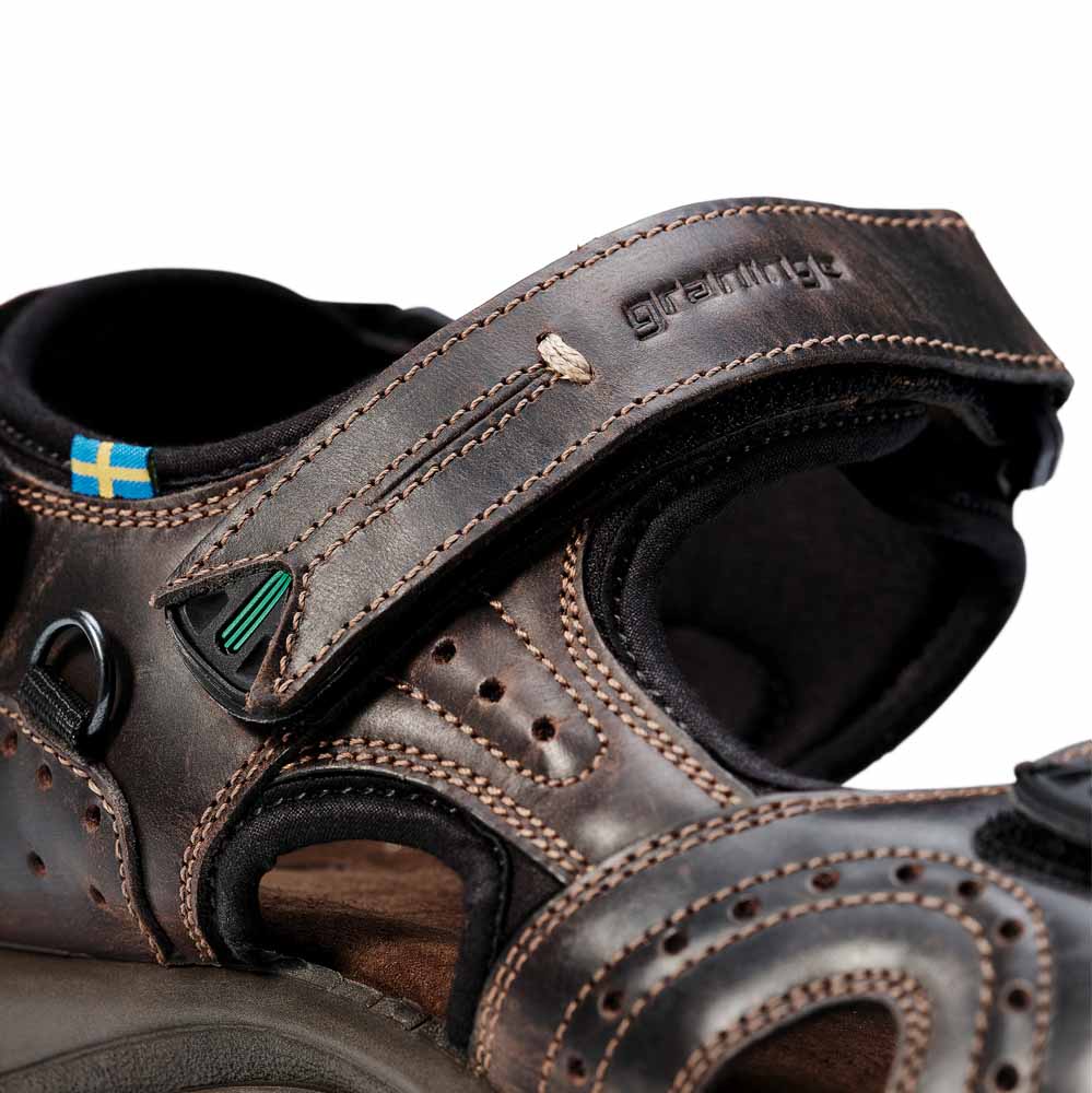 detaljer på Graninge Solvik sandaler (unisex) i ægte læder