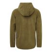 Bagsiden af damejakke i fleece fra Tretorn Tech Fleece Hood i farven olive til dame.