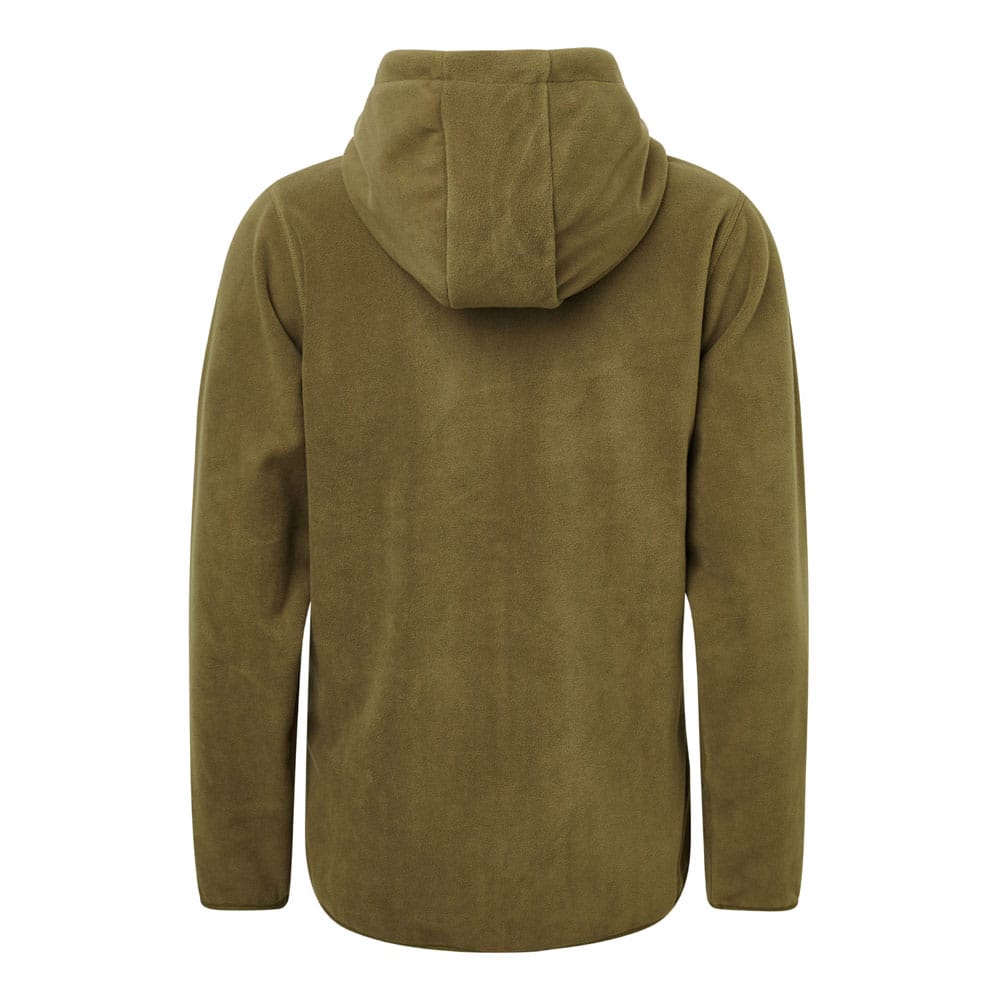 Bagsiden af damejakke i fleece fra Tretorn Tech Fleece Hood i farven olive til dame.