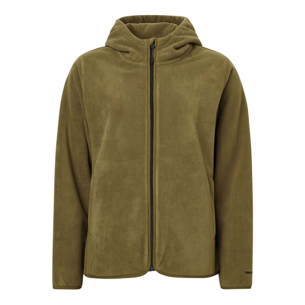 Vandafvisende fleecejakke i farven olive fra Tretorn Tech Fleece Hood.