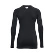 bagside af Under Armour UA Coldgear Authentics Crew træningstrøje (dame)